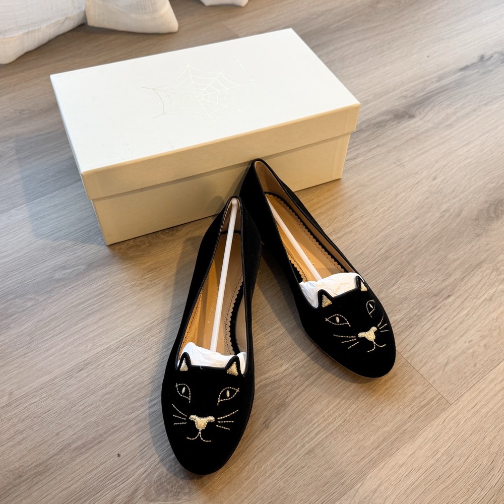 Brand New Charlotte Olympia Kitty Flats - Picture 2 of 6